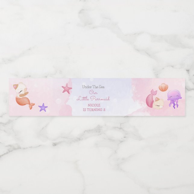 Jungfrau der niedlichen wasserflaschenetikett (Einzelnes Label)