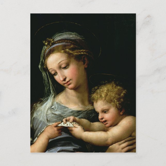 Jungfrau der Rose, c.1518 Postkarte (Vorderseite)