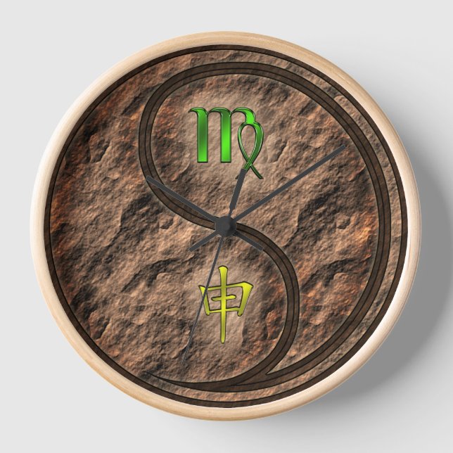 Jungfrau & Erdaffe Uhr (Vorderseite)