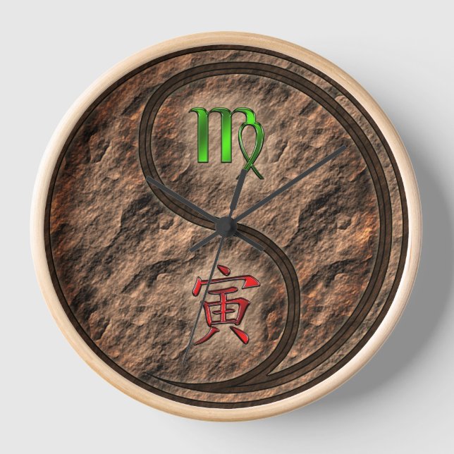 Jungfrau & Erde Tiger Uhr (Vorderseite)