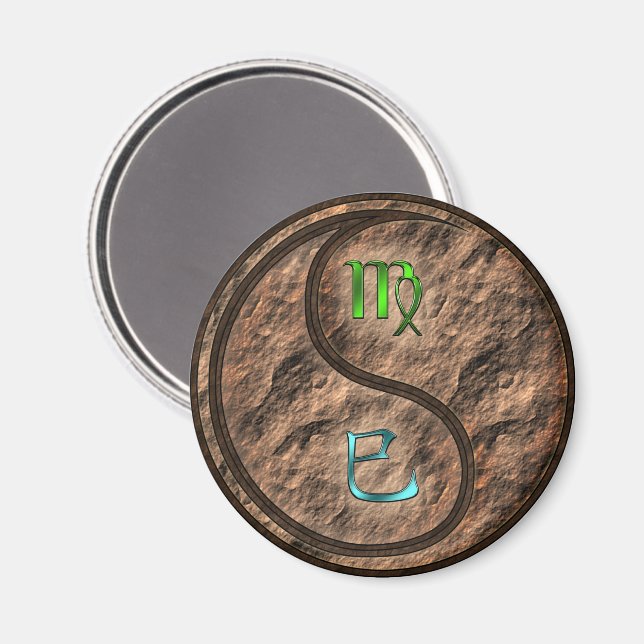 Jungfrau & Erdlange Magnet (Vorderseite/Rückseite)