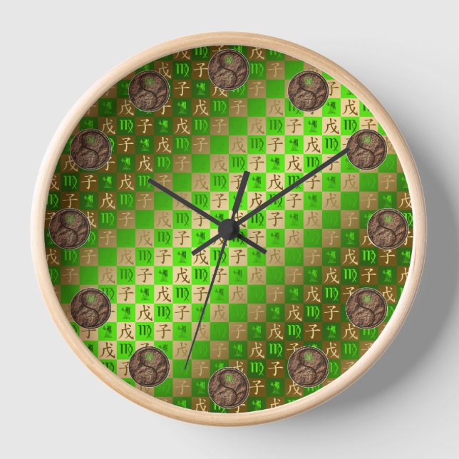 Jungfrau & Erdraatte Uhr (Vorderseite)