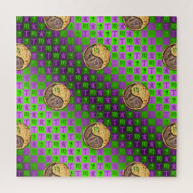 Jungfrau & Feuer-Schwein Puzzle (Vertikal)