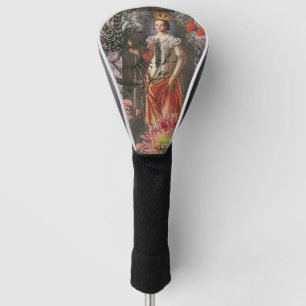 Jungfrau-Frauenporträt Antik Farbige Reiche Golf Headcover