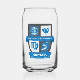 Jungfrau Geburtstag-Crest™ für 1.-22. September Dosenglas