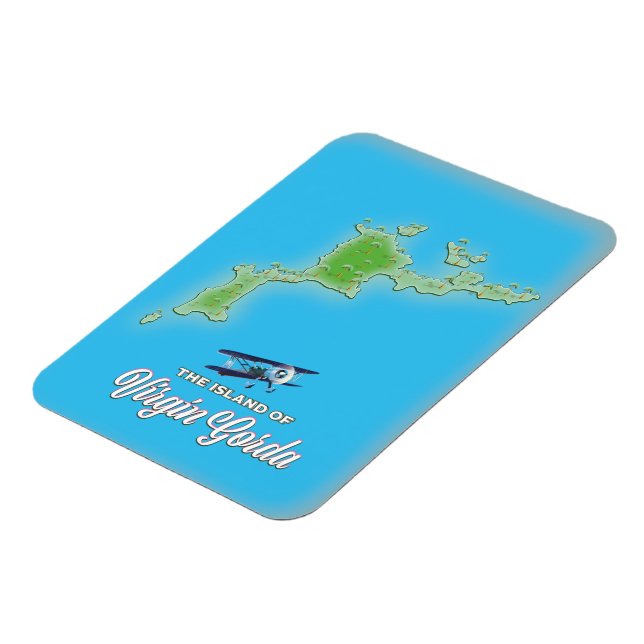 Jungfrau Gorda Map Magnet (Linke Seite)