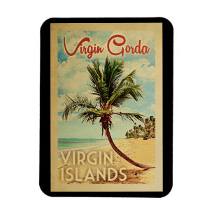 Jungfrau Gorda Palm Tree Wandern Magnet