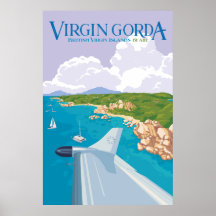 Jungfrau Gorda Poster (Lila)