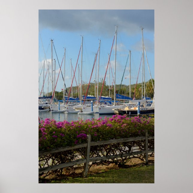 Jungfrau Gorda Yacht Hafen Poster (Vorne)