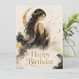 Jungfrau Happy Birthday Aquarell Design