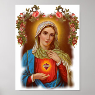 Jungfrau heilige Mutter Mary, Heilige Maria, Vinta Poster