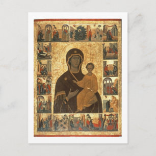 Jungfrau Hodegetria Icon of Smolensk, c.1450 (temp Postkarte