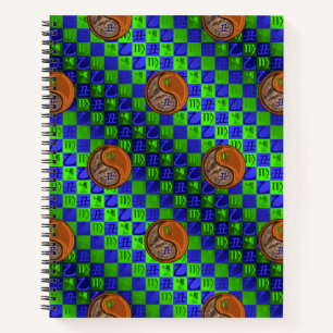 Jungfrau & Holz-Ochse Spiralblock Notizbuch