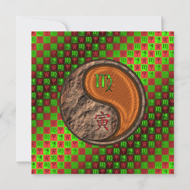 Jungfrau & Holz Tiger Karte (Vorderseite)