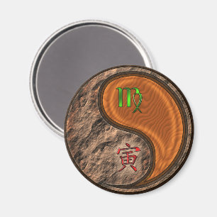 Jungfrau & Holz Tiger Magnet