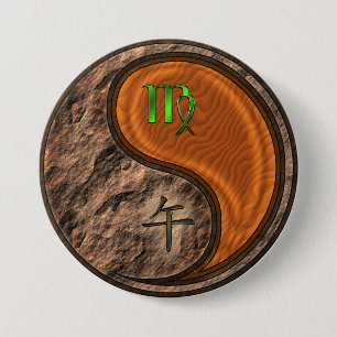 Jungfrau & Holzpferd Button