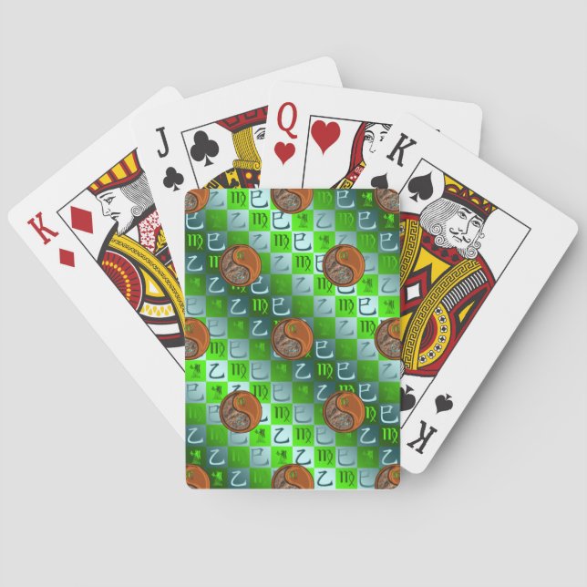 Jungfrau & Holzschlange Spielkarten (Rückseite)
