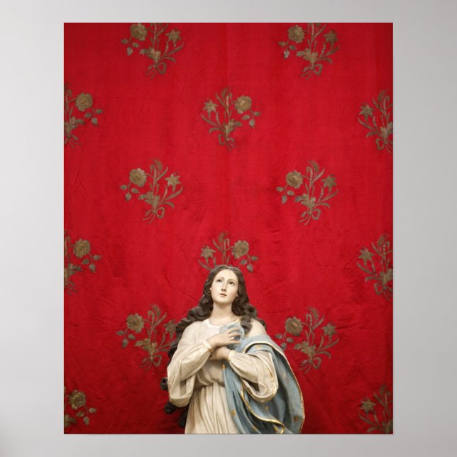 Jungfrau in der Spaccanapoli Kirche, Neapel Poster (Vorne)