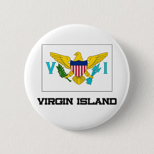 Jungfrau-Insel-Flagge Button (Vorderseite)