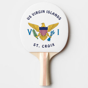 Jungfrau Inseln USVI Flaggen Tropical St. Croix VI Tischtennis Schläger