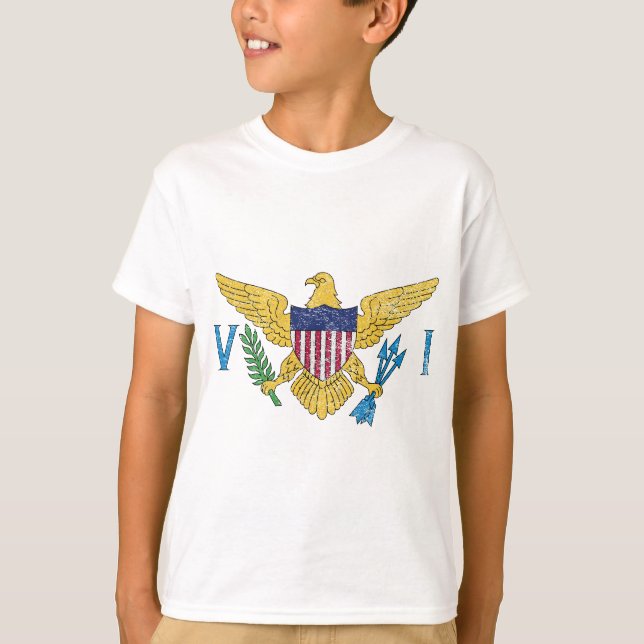 JUNGFRAU ISLANDS FLAG SAINT CROIX DER VEREINIGTEN  T-Shirt (Vorderseite)