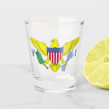 Jungfrau Islands Flag Shotglas