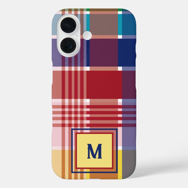 JUNGFRAU Islands Madras Monogram Personalize Case-Mate iPhone Hülle (Rückseite)