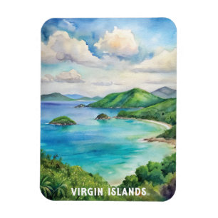 Jungfrau Islands National Park Aquarellbilder Magnet