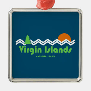 Jungfrau Islands National Park Retro Ornament Aus Metall