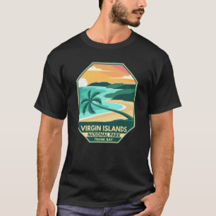 Jungfrau Islands Nationalpark Minimal Retro Emblem T-Shirt