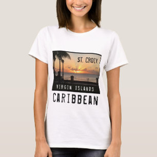 Jungfrau Islands St Croix Sunset USVI Karibik T-Shirt