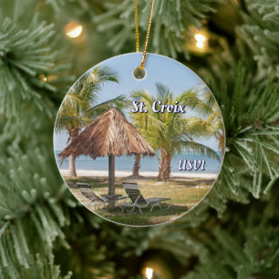 Jungfrau Islands St. Croix Tropical Beach Weihnach Keramik Ornament