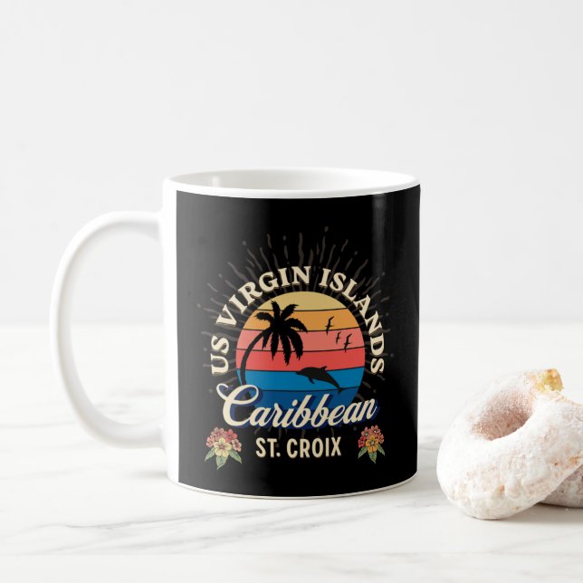 Jungfrau Islands St Croix USVI Sunset Personalize Kaffeetasse (Mit Donut)