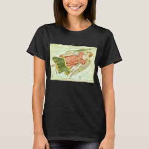 Jungfrau Jungfrau Vintage Sternbild Urania's Spieg T-Shirt