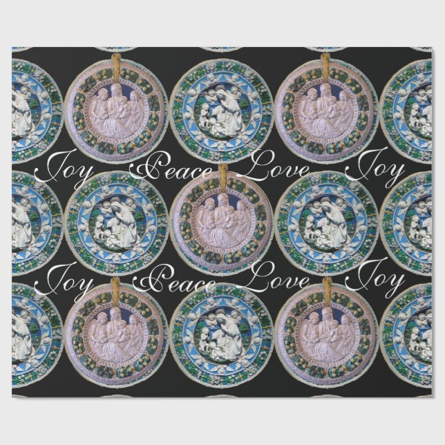 JUNGFRAU, KIND UND ANGELN, NATIVITÄTSCHRISTMAS GESCHENKPAPIER (Flach)