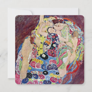 Jungfrau, Klimt, Jugendstil Brautdusche Einladung