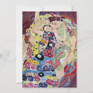 Jungfrau, Klimt, Jugendstil Brautschauer Einladung