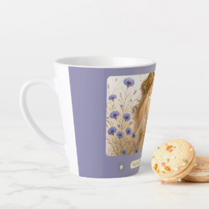 Jungfrau Kornblumen Art Nouveau Kleine Latte Tasse
