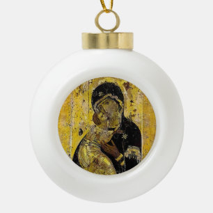 Jungfrau Kyiv ukrainischer Ikone Madonna Keramik Kugel-Ornament
