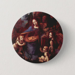 Jungfrau Leonardo da Vinci (Madonna) Button