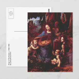 Jungfrau Leonardo da Vinci (Madonna) Postkarte