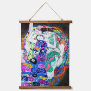 Jungfrau (Mädchen), Gustav Klimt Wandteppich Mit Holzrahmen
