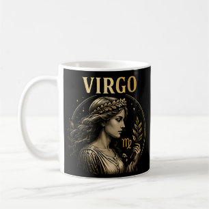 Jungfrau-Mädchen-Symbol Modernes Astrologie-Geburt Kaffeetasse