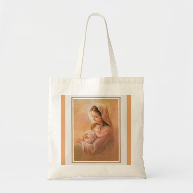 Jungfrau Madonna Mary mit Christus-Kind Jesus Tragetasche (Vorne)