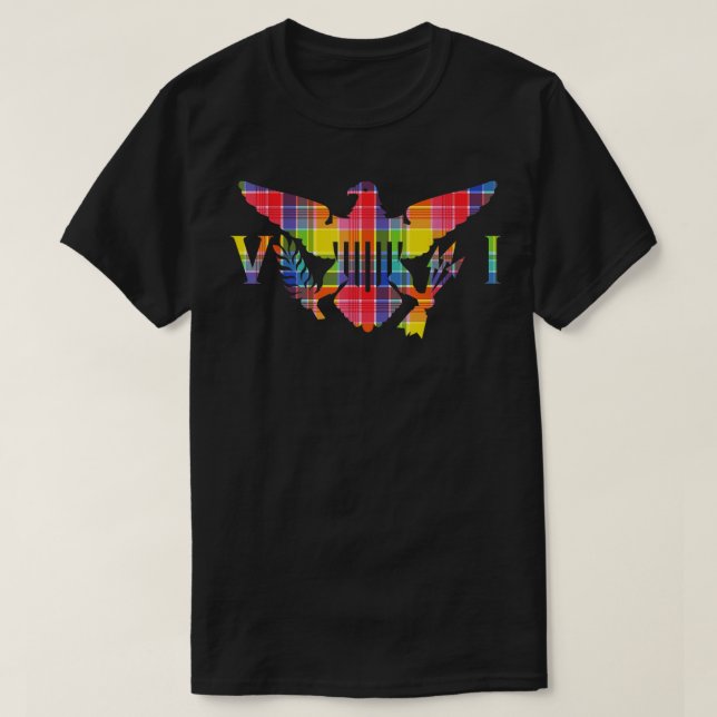 Jungfrau Madras VI Flagge T-Shirt (Design vorne)