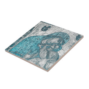Jungfrau Maria Baby Jesus Engel Portrait Vintage B Fliese