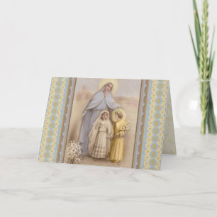 Jungfrau Maria Christus Erste heilige Kommunion Ka Karte