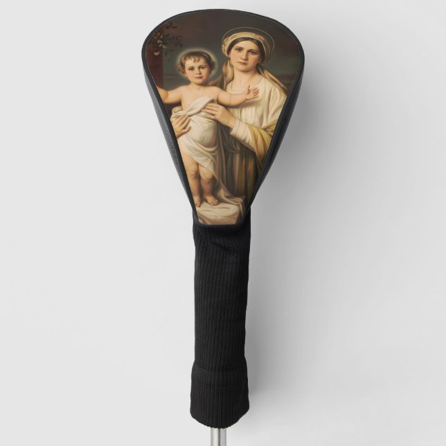 Jungfrau Maria hält den Säugling Jesus Golf Headcover (Vorderseite)