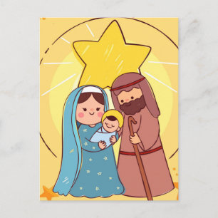 Jungfrau Maria Jesus Geburt Weihnachten Postkarte
