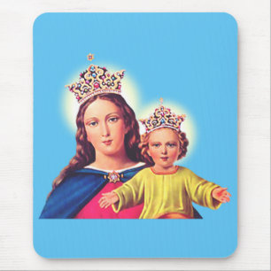 Jungfrau Maria Königin mit Jesus Mousepad